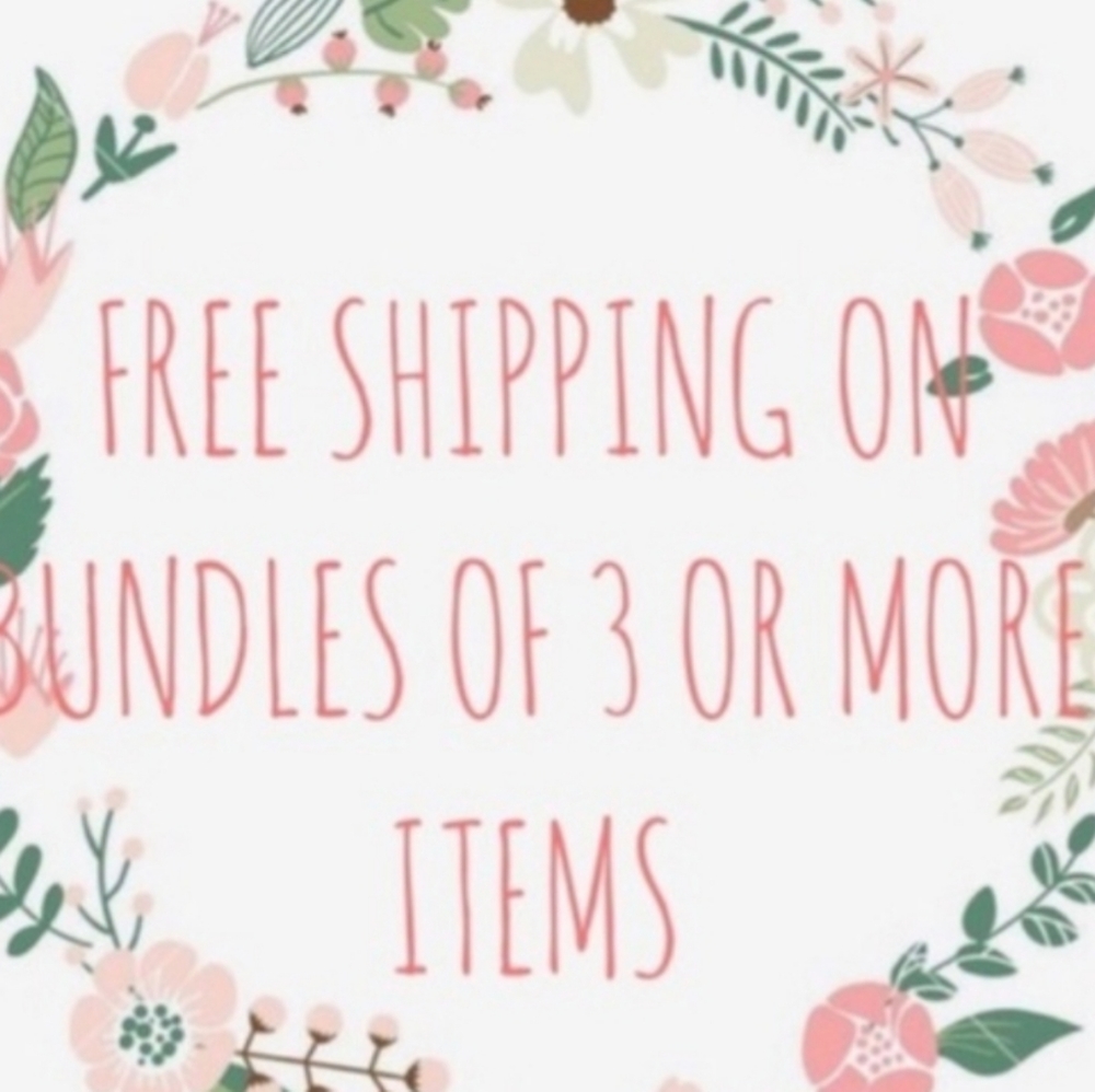 FREE SHIPPING on bundles of 3 or more!